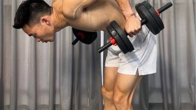 新手哑铃练背，这几个细节点一定要掌握。#背部训练 #健身干货 #健身