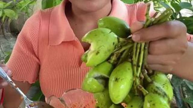 泰国小芒果 #生芒果#泰国小芒果 #扁桃 #乡村味道 #酸桃