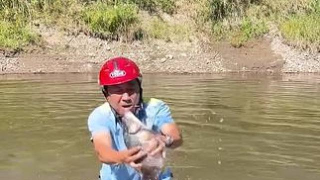 #户外捕鱼 #好大一条鱼