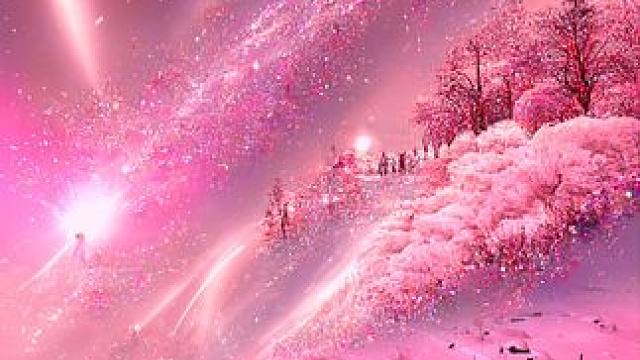 看到粉色极光的人 要天天快乐 永远没有烦恼！#极光