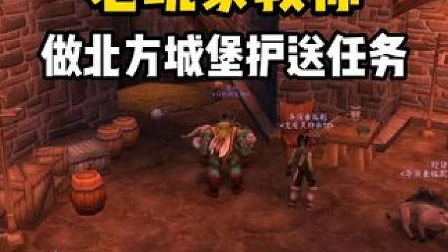 老玩家教你做北方城堡护送任务#魔兽世界 #魔兽世界怀旧服 #魔兽世界专家模式