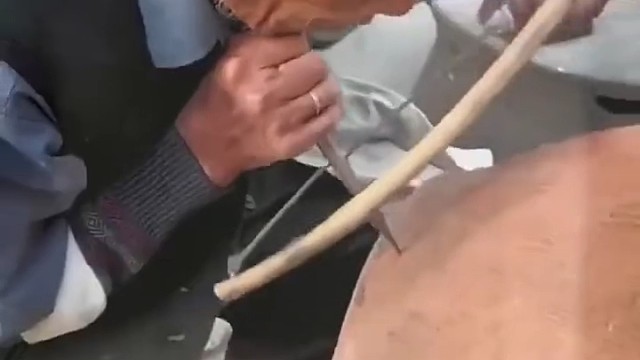 锯盆锯碗锯大缸老手艺，快失传了吧