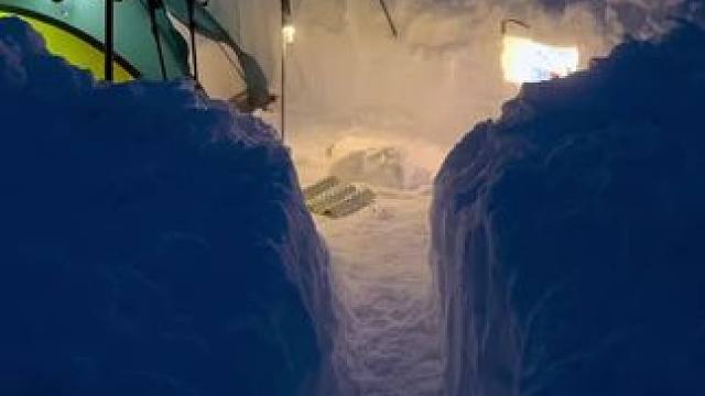 雪窝子露营 #露营报告 #雪地露营报告