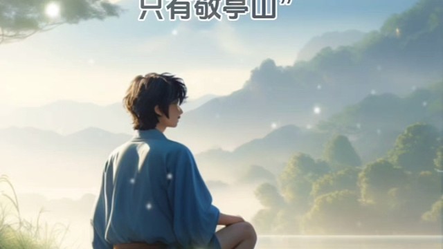 《独坐敬亭山》唐·李白#国学文化 #唯美诗词 #诗词 #诗与远方