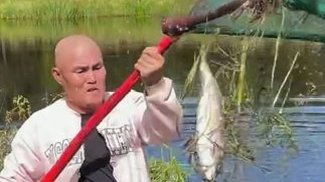 #户外捕鱼 #好大一条鱼