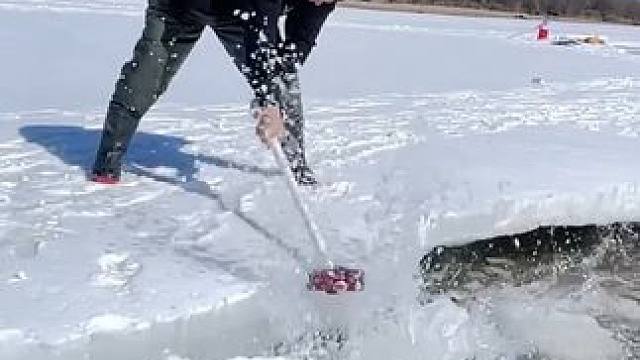 #户外捕鱼 #雪地里撒欢