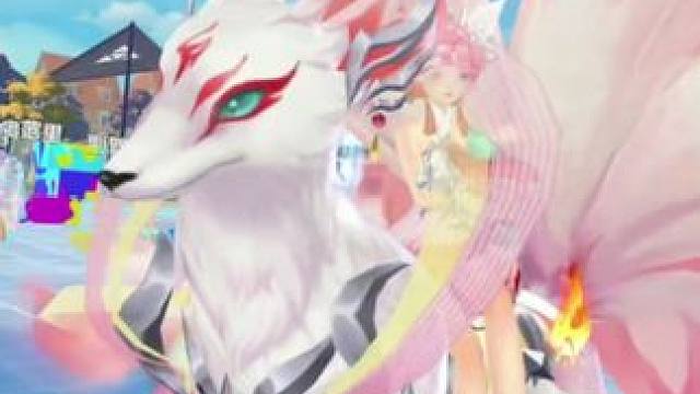 新骑宠“九尾狐灵”入手后实际效果展示 #qq飞车手游 #qq飞车雷诺IP版本 #九尾狐灵 #妲己 #