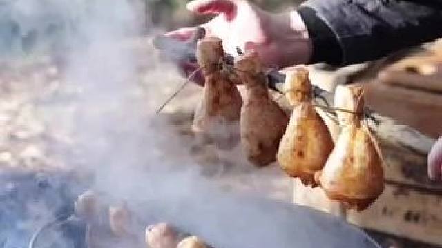 户外荷兰锅烤鸡腿 #露营报告