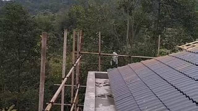 巴南乡村别墅屋面施工中#乡里建房设计 #重庆模块建房 #重庆乡村