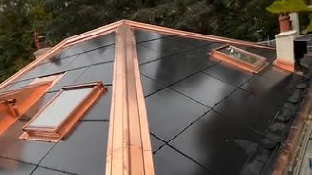 法国金色紫铜屋顶套装施工工艺流程。 #紫铜工艺#施工工艺 #纯铜 #匠心制作 #金属制品