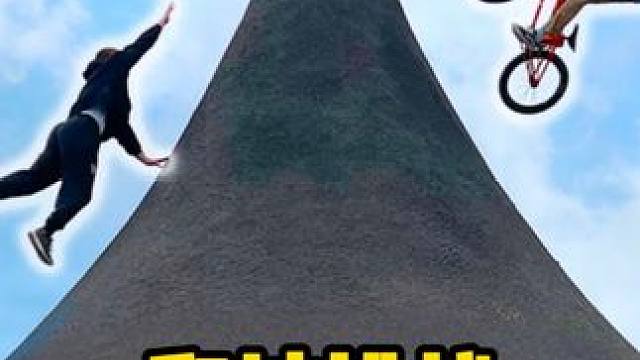 国外跑酷大神爬坡挑战-圆锥形塔尖 #极限运动 #跑酷 #国外挑战