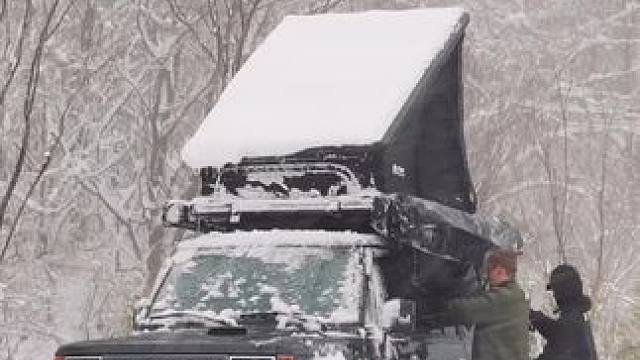 风雪天露营 #露营报告