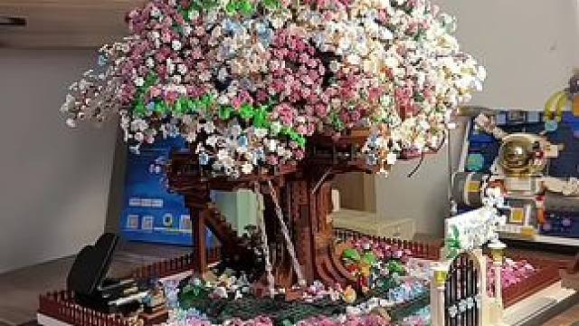 小时候的梦中花园在此刻照进了现实！关键才这个价！#积木 #拼装积木 #樱花树屋 #圣诞节