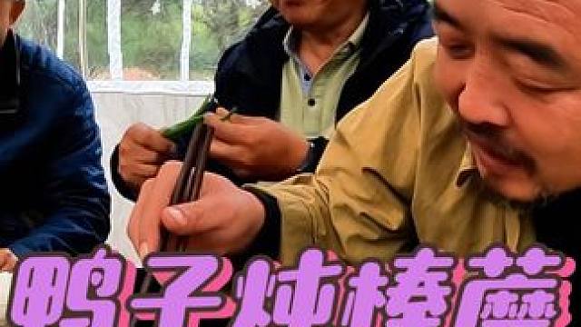 东北老乡用广西鸭子炖东北榛蘑，沙和尚头一回吃，太绝了#自驾游 #户外野餐