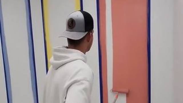 一刀流刷漆。 #解压视频 #刷漆 #强迫症看了很享受 #舒服又解压