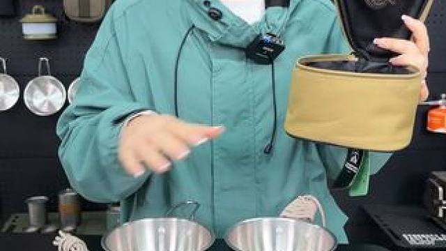 304加厚不锈钢材质的雪拉碗，可热汤，热面还自带收纳包 #户外碗 #雪拉碗 #不锈钢雪拉碗 #露营碗