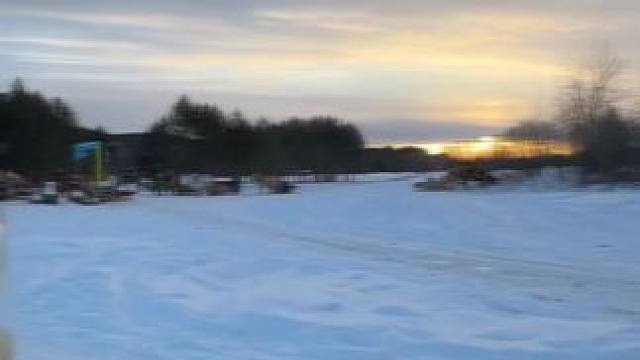 爬犁配高脚杯，雅，大雅～ #漠河 #北极村