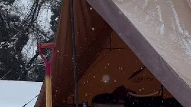 雪天露营 #露营报告 #雪地露营报告