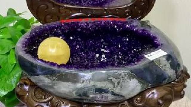 乌拉圭顶级紫晶聚宝盆#九紫离火运 #聚宝盆 #招财 #精品摆件 #紫水晶风水摆件
