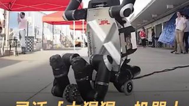 灵活「大猩猩」机器人，会开车会打洞无所不能 #大猩猩  #多臂机器人  #机器人  #人工智能  #