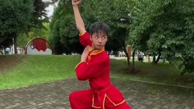 规定拳第三段，谢谢大家支持！冬练三九夏练三伏， #武术 #中华武术博大精深 #少年规定拳 #让习武改
