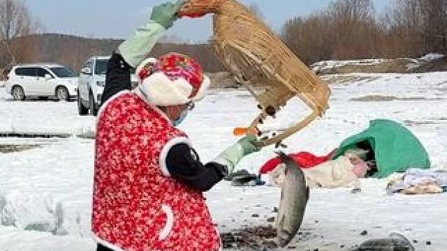 #户外捕鱼 #好大一条鱼