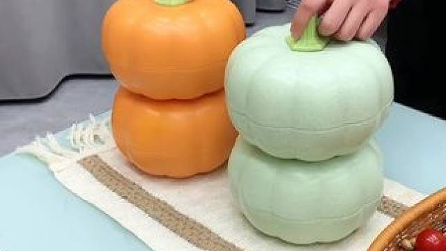 南瓜果盘 家用南瓜干果盘，网红客厅双层零食可爱创意果盒春节年货果盘#干果盘#果盘 #新年果盘 #双层