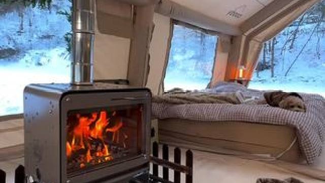 冰天雪地里的露营 #露营报告 #雪地露营报告