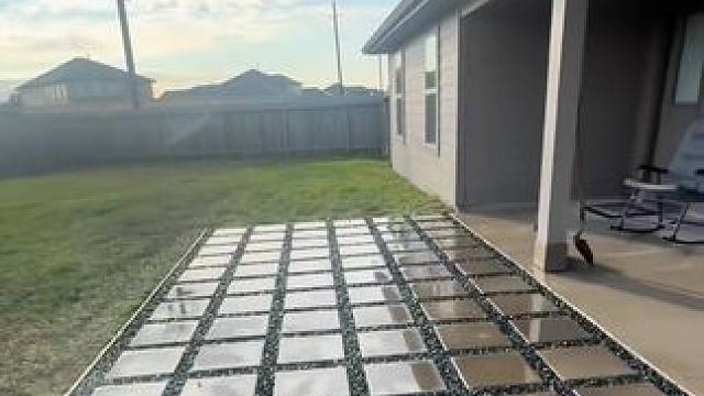 庭院石板道路铺设技艺风格。 #施工工艺 #工艺制作 #庭院地面铺装 #地面装饰 #造园记