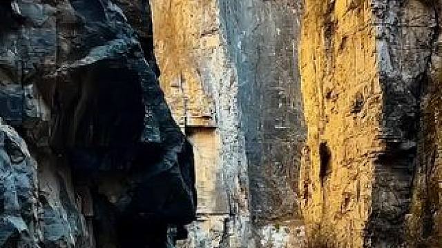 山西晋城陵川县黑毛沟大峡谷景色 #黑毛沟大峡谷 #太行山风景