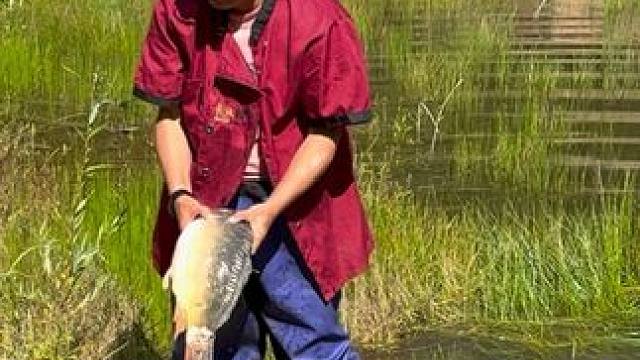 #户外捕鱼 #好大一条鱼