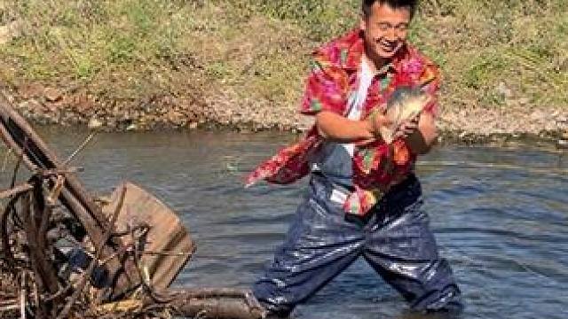 #户外捕鱼 #好大一条鱼