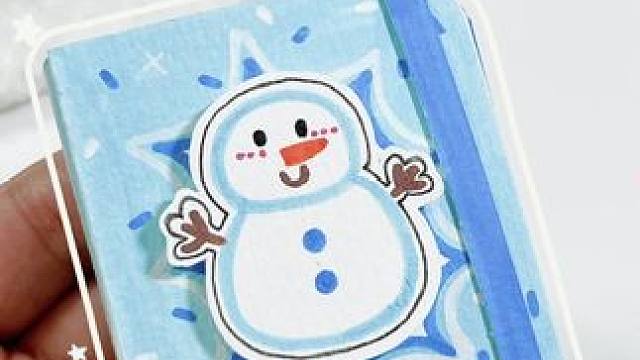 有手就会做的豆豆本！雪人冬季主题！简单到不想出教程……#豆豆本 #我的手工日常 #手工diy