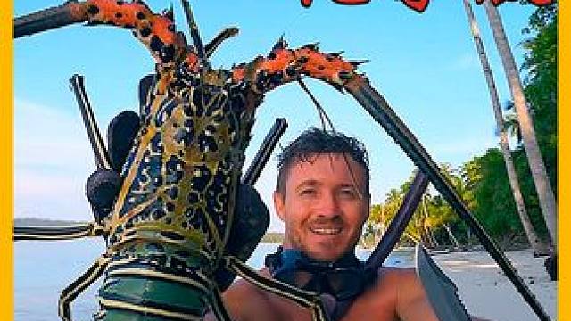 男人买下一座荒岛，狂抓龙虾螃蟹蓝星石斑，不知道挨饿是啥滋味#荒岛求生 #野外生存 #荒野求生