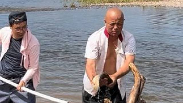 #户外捕鱼 #好大一条鱼