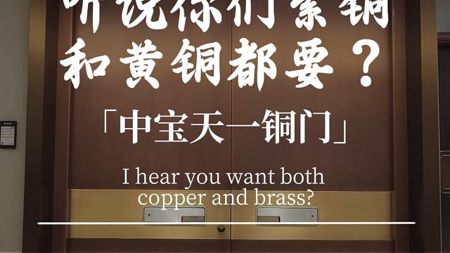 听说你们紫铜和黄铜都要？那为什么不来看看我们的这一款？#中宝天一铜门 #偏轴门 #上海 #别墅门