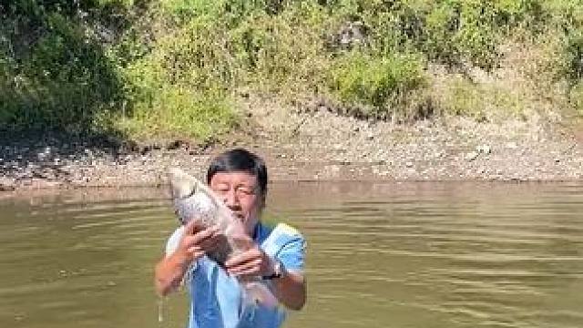 #户外捕鱼 #好大一条鱼