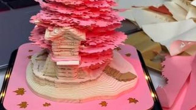 遇上这款3D日历，真得控制不住，根本停不下来！ #立体纸雕日历  #新年礼物  #工厂实拍视频  #