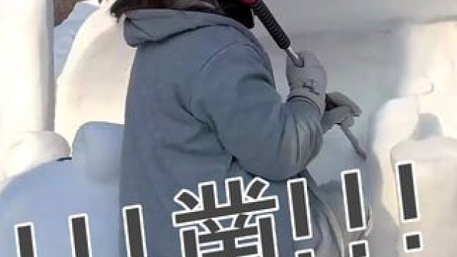 “四川熊猫”打飞的来尔滨整活了#哈尔滨 #哈尔滨冰雪大世界 #四川电影电视学院 #设计与美术学院 #