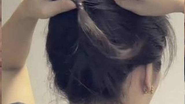 快艾特你的扁头姐妹一起学这个花苞丸子头，头型饱满真的很显气质。#手残党也能学会的发型 #编发教程