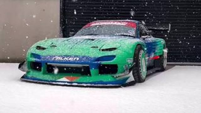 你那里下雪了吗？ #2025第一场雪 #飘移 #后驱车 #内燃机 #马自达rx7