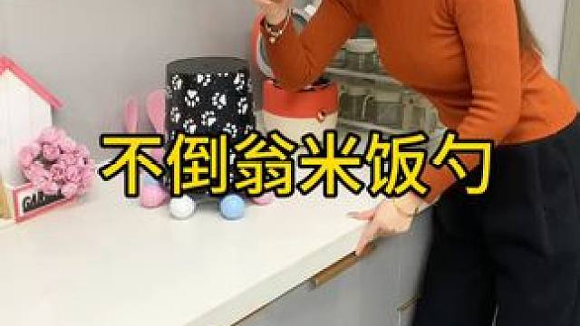 不倒翁米饭勺 这个不倒翁米饭勺简直太方便了，怎么仍都不会倒，每天都要吃米的赶紧试试#方便又实用  #