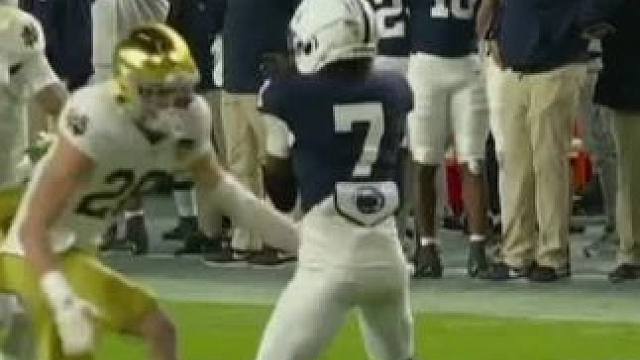 大学橄榄球也精彩纷呈，圣母进总决；#美式橄榄球 #橄榄球入坑瞬间 #nfl星计划 #ncaa 