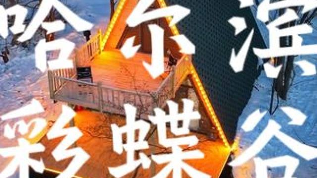 冬季来哈尔滨可以到彩蝶谷露营基地玩雪，#旅行推荐官 #哈尔滨旅游攻略 #哈尔滨露营地推荐 #冬天该有