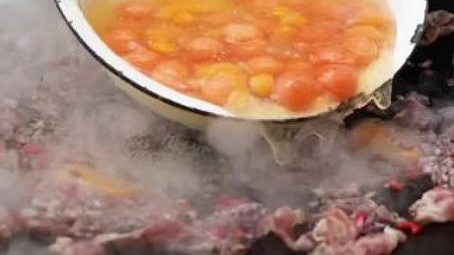 超大份户外摊鸡蛋 #露营报告 #露营美食报告