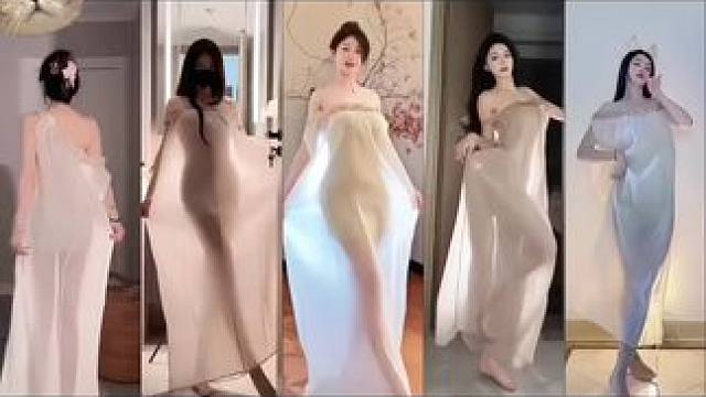 #长裙礼服高级感 #妙音坊 #身材你品你细细的品 #性感曲线 #女人味十足