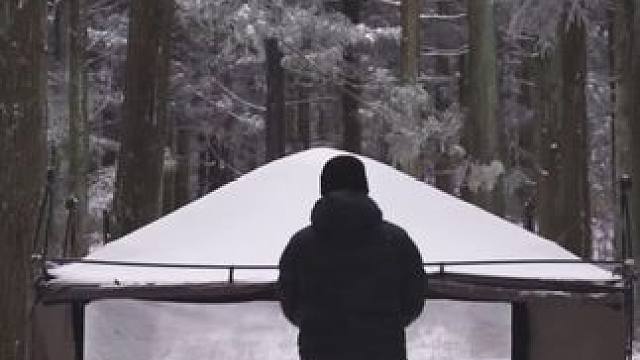 抖个雪 #雪一落这里就美成了诗 #露营报告