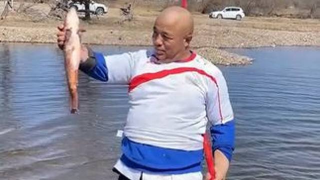 #户外捕鱼 #好大一条鱼