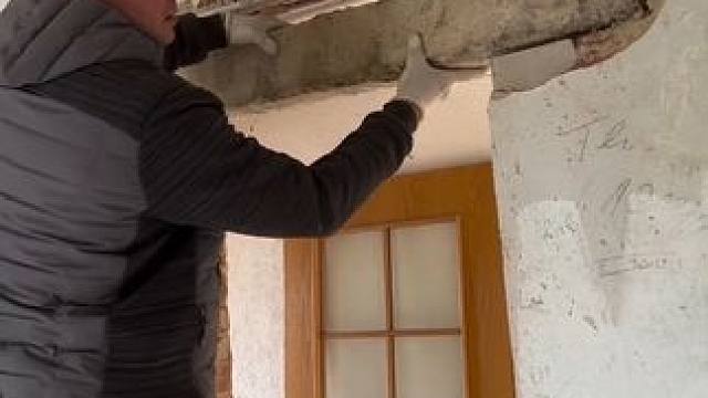 老旧门框墙体构架翻新！ #施工工艺 #制作过程 #装修施工