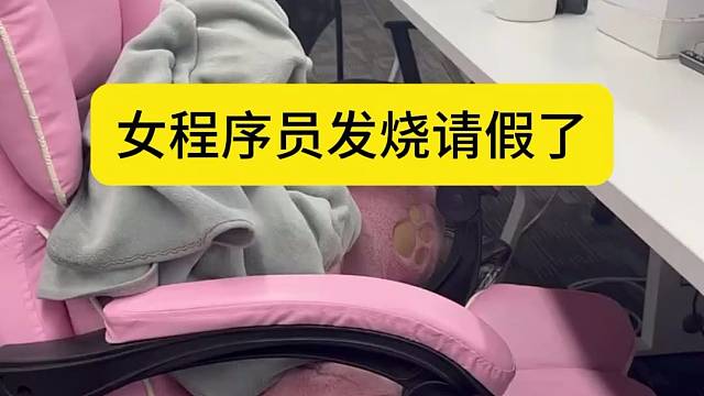 女程序员发烧请假了